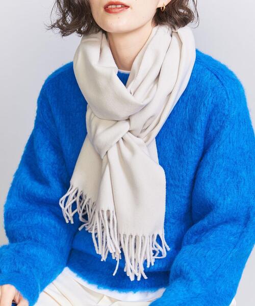 BEAUTY&YOUTH UNITED ARROWS（ビューティーアンドユースユナイテッドアローズ）の「ソリッド ストール（ストール/ショール・レディース・オレンジ/ケリー/グレー/オフホワイト/ブラック・FREE）」の11枚目の写真