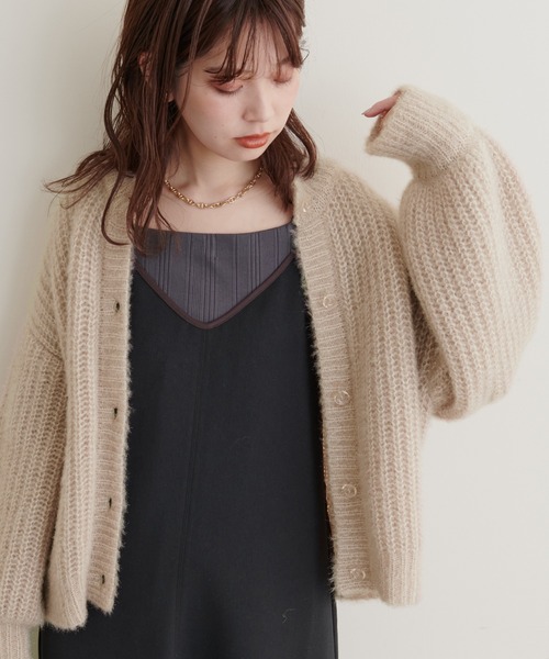 natural couture（ナチュラルクチュール）の「スクエアネックランダムテレコT（Tシャツ/カットソー・レディース・アイボリー/ブラウン/スミクロ・FREE）」の15枚目の写真