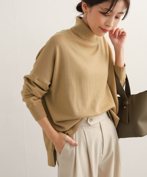 URBAN RESEARCH DOORS(アーバンリサーチドアーズ)の「ウールワイドタートルネックニット(ニット/セーター・レディース・ベージュ/ピンク/ネイビー/グレー系その他・MEDIUM)」の3枚目の写真