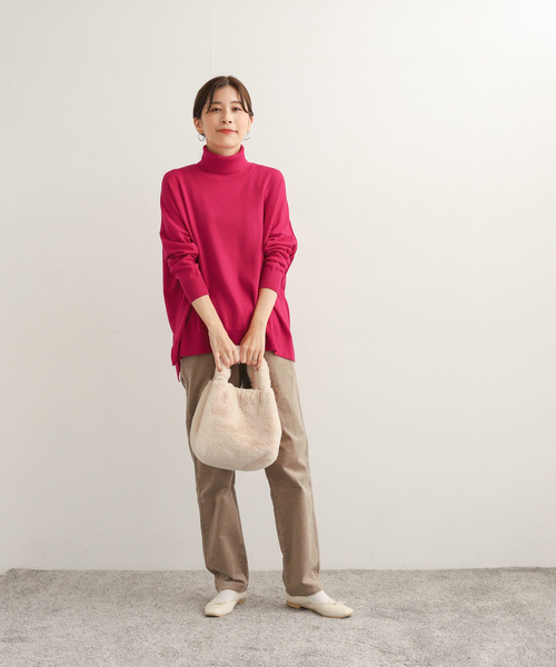 URBAN RESEARCH DOORS(アーバンリサーチドアーズ)の「ウールワイドタートルネックニット(ニット/セーター・レディース・ベージュ/ピンク/ネイビー/グレー系その他・MEDIUM)」の13枚目の写真