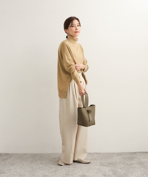 URBAN RESEARCH DOORS(アーバンリサーチドアーズ)の「ウールワイドタートルネックニット(ニット/セーター・レディース・ベージュ/ピンク/ネイビー/グレー系その他・MEDIUM)」の22枚目の写真
