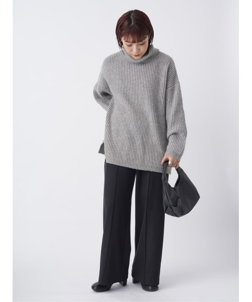 HONEYSUCKLE ROSE（ハニーサックルローズ）の「【HONEYSUCKLE ROSE】畦編みタートルネックニット（ニット/セーター・レディース・グレー/イエロー/キナリ・M/L）」の16枚目の写真