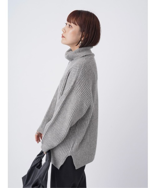 HONEYSUCKLE ROSE（ハニーサックルローズ）の「【HONEYSUCKLE ROSE】畦編みタートルネックニット（ニット/セーター・レディース・グレー/イエロー/キナリ・M/L）」の17枚目の写真