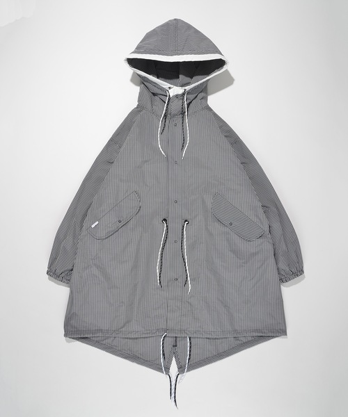 SUPERTHANKS(スーパーサンクス)の「チェックモッズコート(ユニセックス)BICCOLOR FOOD MODS COAT(モッズコート・メンズ・ブラック×ホワイト/ホワイト×ブラック・S/L/M)」の9枚目の写真