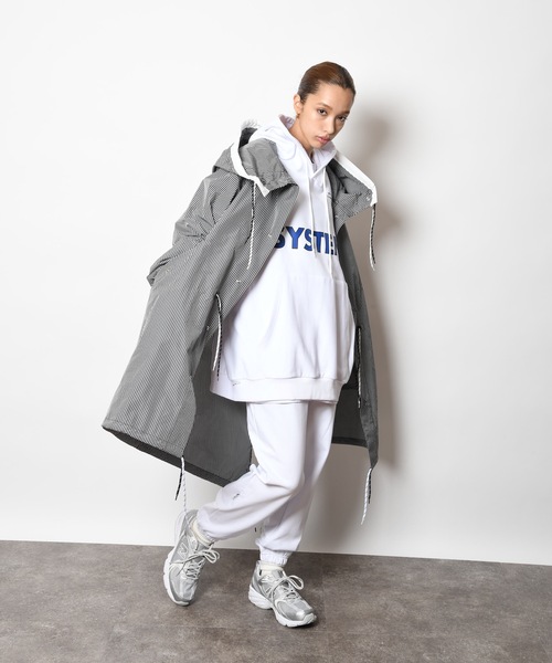 SUPERTHANKS(スーパーサンクス)の「チェックモッズコート(ユニセックス)BICCOLOR FOOD MODS COAT(モッズコート・メンズ・ブラック×ホワイト/ホワイト×ブラック・S/L/M)」の10枚目の写真