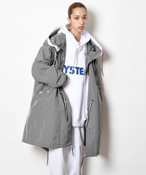 SUPERTHANKS(スーパーサンクス)の「チェックモッズコート(ユニセックス)BICCOLOR FOOD MODS COAT(モッズコート・メンズ・ブラック×ホワイト/ホワイト×ブラック・S/L/M)」の11枚目の写真