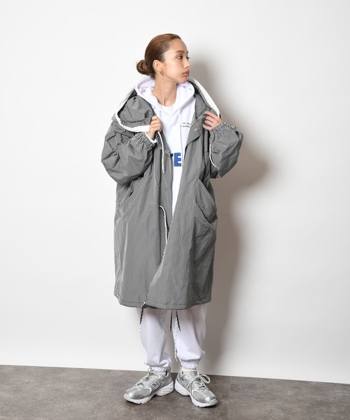 SUPERTHANKS(スーパーサンクス)の「チェックモッズコート(ユニセックス)BICCOLOR FOOD MODS COAT(モッズコート・メンズ・ブラック×ホワイト/ホワイト×ブラック・S/L/M)」の12枚目の写真