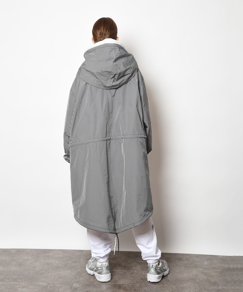 SUPERTHANKS(スーパーサンクス)の「チェックモッズコート(ユニセックス)BICCOLOR FOOD MODS COAT(モッズコート・メンズ・ブラック×ホワイト/ホワイト×ブラック・S/L/M)」の14枚目の写真