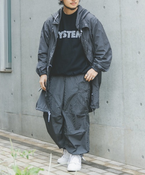 SUPERTHANKS(スーパーサンクス)の「チェックモッズコート(ユニセックス)BICCOLOR FOOD MODS COAT(モッズコート・メンズ・ブラック×ホワイト/ホワイト×ブラック・S/L/M)」の21枚目の写真