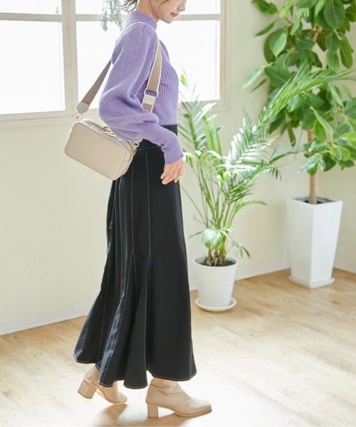 FREE'S MART（フリーズマート）の「Ｗジップバッグ（ハンドバッグ・レディース・ホワイト/ブラック/ブラウン・ﾌﾘ-）」の12枚目の写真