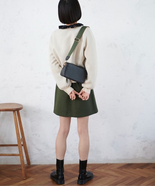 FREE'S MART（フリーズマート）の「Ｗジップバッグ（ハンドバッグ・レディース・ホワイト/ブラック/ブラウン・ﾌﾘ-）」の19枚目の写真