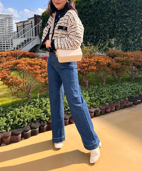 FREE'S MART（フリーズマート）の「Ｗジップバッグ（ハンドバッグ・レディース・ホワイト/ブラック/ブラウン・ﾌﾘ-）」の13枚目の写真