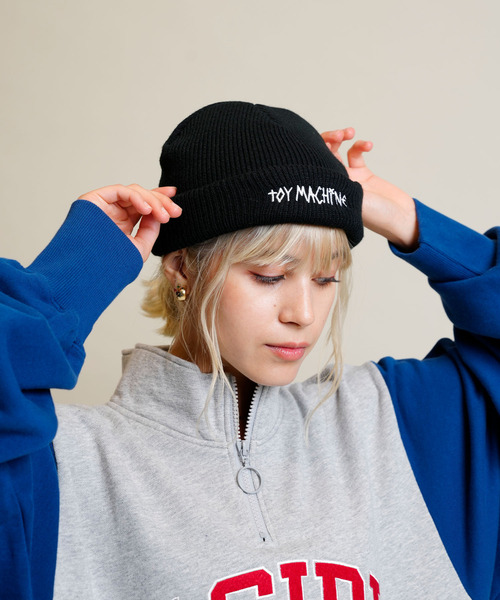 TOY MACHINE(トイ マシーン)の「TOY MACHINE/トイマシーン ビーニー 2WAY ロゴニット 128145201(ニットキャップ/ビーニー・メンズ・ブラック×ブラック/オレンジ/ネイビー/パープル/グリーン・FREE)」の13枚目の写真
