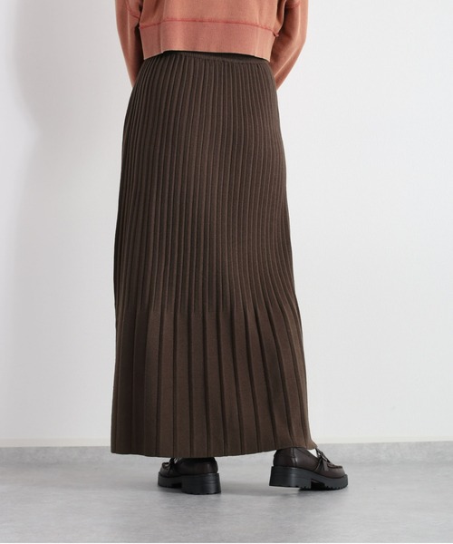cepo（セポ）の「タックプリーツニットスカート（スカート・レディース・オレンジ/チャコール・M）」の14枚目の写真