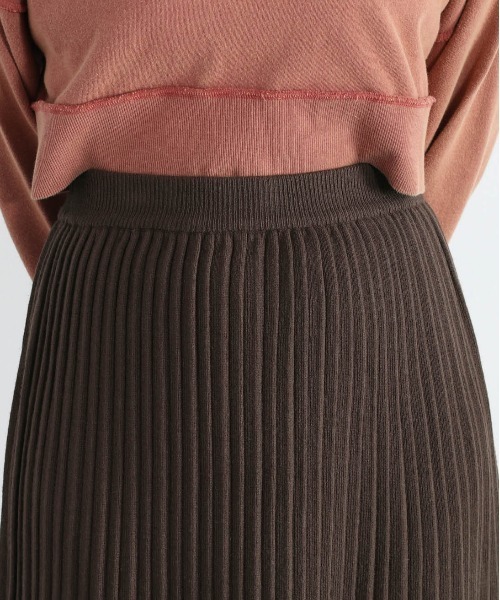 cepo（セポ）の「タックプリーツニットスカート（スカート・レディース・オレンジ/チャコール・M）」の20枚目の写真