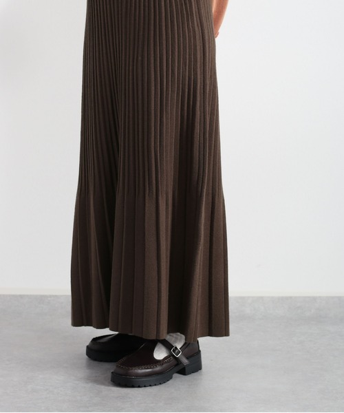 cepo（セポ）の「タックプリーツニットスカート（スカート・レディース・オレンジ/チャコール・M）」の21枚目の写真