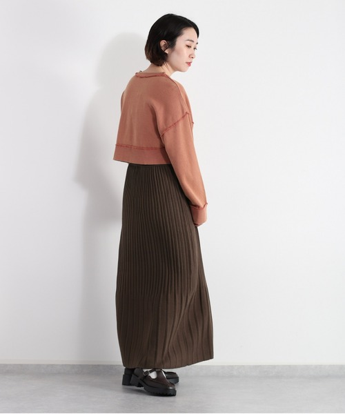 cepo（セポ）の「タックプリーツニットスカート（スカート・レディース・オレンジ/チャコール・M）」の19枚目の写真