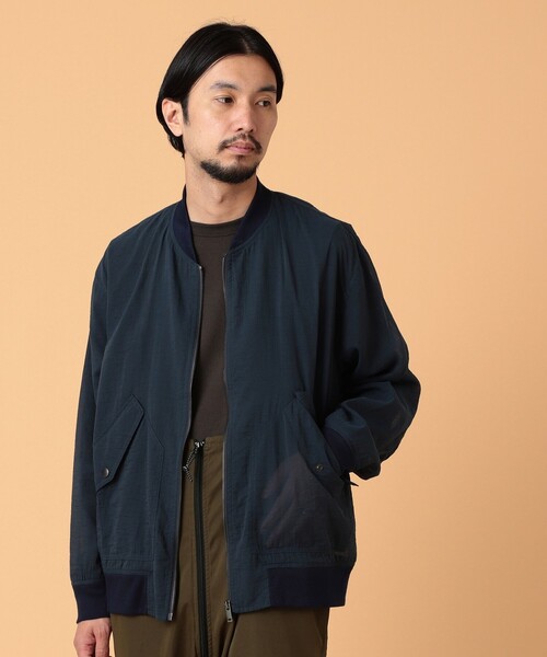 BEAMS LIGHTS（ビームスライツ）の「BEAMS LIGHTS / シアー フライト ブルゾン（ブルゾン・メンズ・ブラック/ネイビー・SMALL/MEDIUM/LARGE）」の2枚目の写真