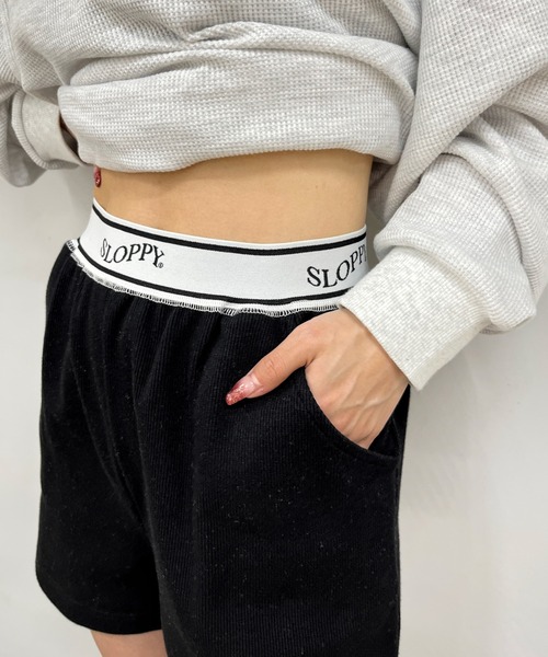 WHO'S WHO gallery（フーズフーギャラリー）の「【SLOPPY/スロッピー】ラインリブショートパンツ（その他パンツ・レディース・サックスブルー/トップグレー/レッド/ブラック/ライトグレー/アイボリー・FREE）」の12枚目の写真