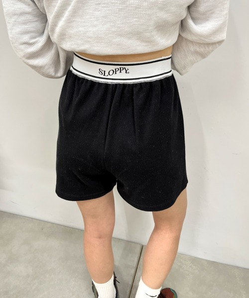 WHO'S WHO gallery（フーズフーギャラリー）の「【SLOPPY/スロッピー】ラインリブショートパンツ（その他パンツ・レディース・サックスブルー/トップグレー/レッド/ブラック/ライトグレー/アイボリー・FREE）」の13枚目の写真