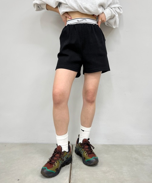 WHO'S WHO gallery（フーズフーギャラリー）の「【SLOPPY/スロッピー】ラインリブショートパンツ（その他パンツ・レディース・サックスブルー/トップグレー/レッド/ブラック/ライトグレー/アイボリー・FREE）」の14枚目の写真