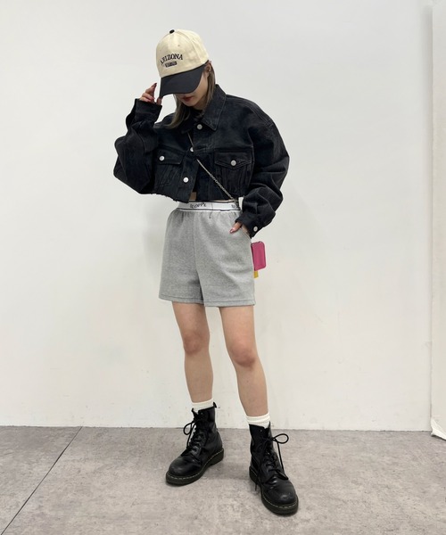 WHO'S WHO gallery（フーズフーギャラリー）の「【SLOPPY/スロッピー】ラインリブショートパンツ（その他パンツ・レディース・サックスブルー/トップグレー/レッド/ブラック/ライトグレー/アイボリー・FREE）」の19枚目の写真