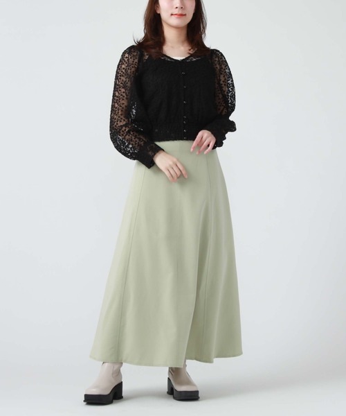 archives（アルシーヴ）の「バックレースアップスカート（スカート・レディース・モカ/グリーン/アイボリー/ブラック・MEDIUM）」の8枚目の写真