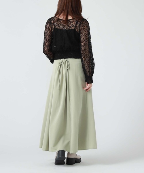 archives（アルシーヴ）の「バックレースアップスカート（スカート・レディース・モカ/グリーン/アイボリー/ブラック・MEDIUM）」の10枚目の写真