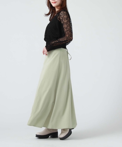 archives（アルシーヴ）の「バックレースアップスカート（スカート・レディース・モカ/グリーン/アイボリー/ブラック・MEDIUM）」の9枚目の写真