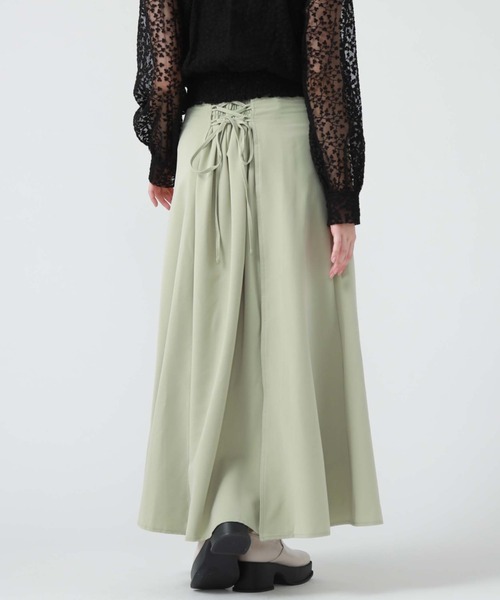 archives（アルシーヴ）の「バックレースアップスカート（スカート・レディース・モカ/グリーン/アイボリー/ブラック・MEDIUM）」の6枚目の写真