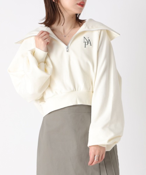 ちっぴ セール】ハーフZIPロゴスウェット 184762（スウェット