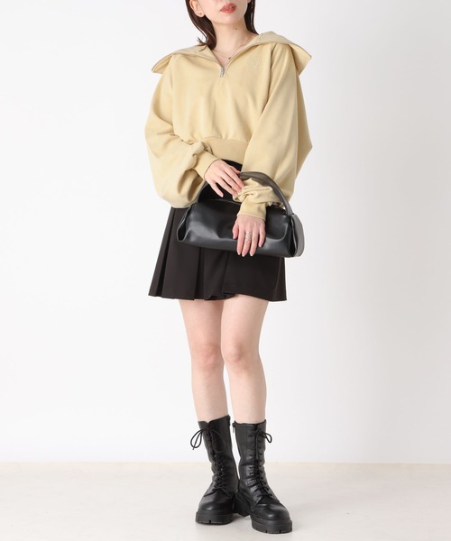 Heather（ヘザー）の「ハーフZIPロゴスウェット　184762（スウェット・レディース・アイボリー/グレー/イエロー・FREE）」の13枚目の写真