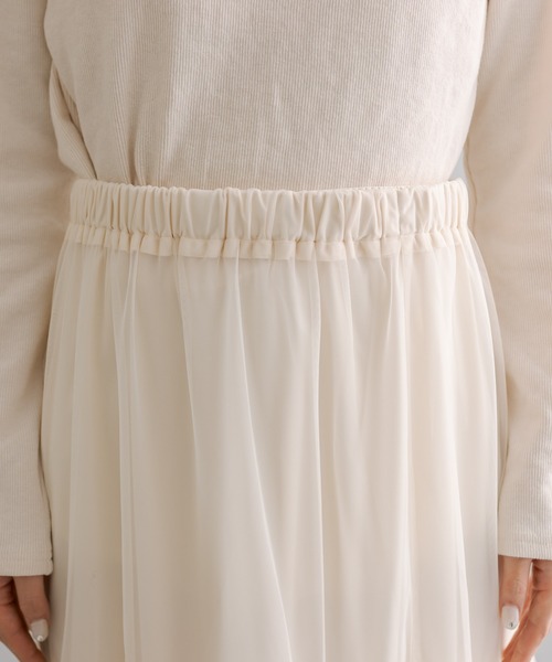 mystic（ミスティック）の「【２サイズ展開】チュールティアードスカート（スカート・レディース・アイボリー/ブラック・2/1）」の15枚目の写真