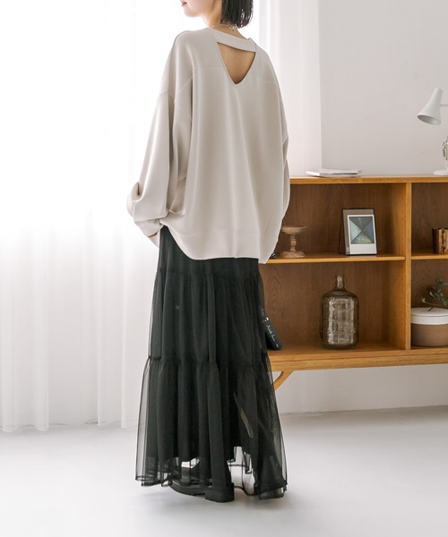 mystic（ミスティック）の「【２サイズ展開】チュールティアードスカート（スカート・レディース・アイボリー/ブラック・2/1）」の21枚目の写真