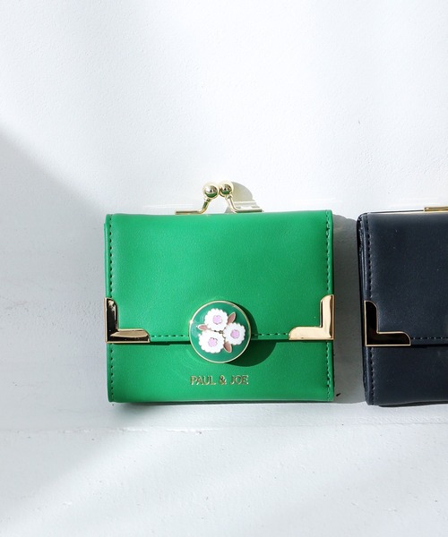 PAUL&JOE(ポールアンドジョー)の「PAUL & JOE ACCESSOIRES (ポール&ジョーアクセソワ) 口金ミニ財布 フラワーブローチ PJA-W793 ポールアンドジョー(財布・レディース・ネイビー/グリーン/パープル・FREE)」の20枚目の写真