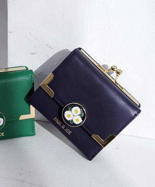 PAUL&JOE(ポールアンドジョー)の「PAUL & JOE ACCESSOIRES (ポール&ジョーアクセソワ) 口金ミニ財布 フラワーブローチ PJA-W793 ポールアンドジョー(財布・レディース・ネイビー/グリーン/パープル・FREE)」の21枚目の写真