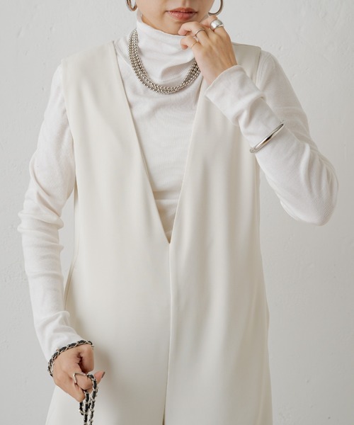 LOUNGEDRESS（ラウンジドレス）の「【earthy_/アーシー】オーガニックコットンテレコタートル（Tシャツ/カットソー・レディース・オレンジ/オフホワイト/ブルー/ブラック/ホワイト・FREE）」の2枚目の写真