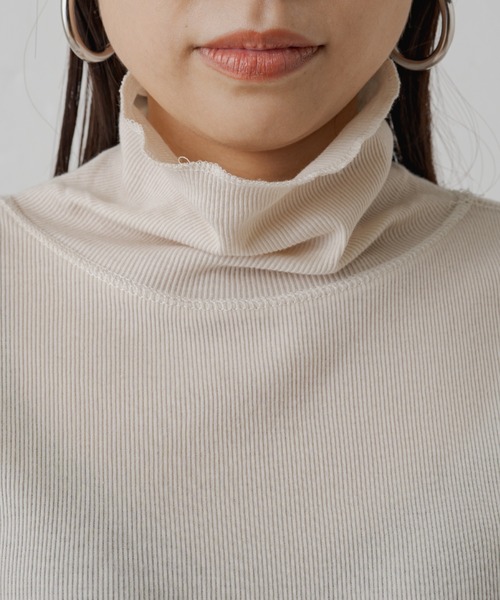 LOUNGEDRESS（ラウンジドレス）の「【earthy_/アーシー】オーガニックコットンテレコタートル（Tシャツ/カットソー・レディース・オレンジ/オフホワイト/ブルー/ブラック/ホワイト・FREE）」の6枚目の写真