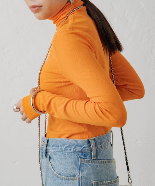 LOUNGEDRESS（ラウンジドレス）の「【earthy_/アーシー】オーガニックコットンテレコタートル（Tシャツ/カットソー・レディース・オレンジ/オフホワイト/ブルー/ブラック/ホワイト・FREE）」の15枚目の写真