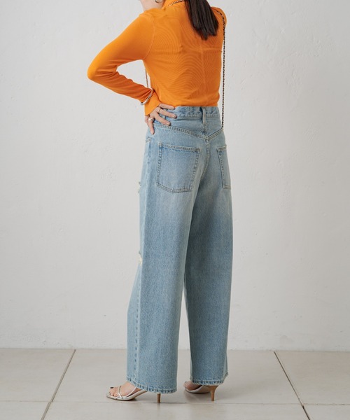 LOUNGEDRESS（ラウンジドレス）の「【earthy_/アーシー】オーガニックコットンテレコタートル（Tシャツ/カットソー・レディース・オレンジ/オフホワイト/ブルー/ブラック/ホワイト・FREE）」の20枚目の写真