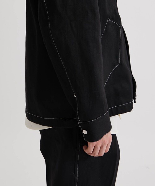 UNITED TOKYO（ユナイテッドトウキョウ）の「12ozデニムスタンドBL（デニムジャケット・メンズ・インディゴブルー/ブラック・2/1）」の16枚目の写真