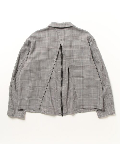 FACTOTUM（ファクトタム）の「【FACTOTUM】ﾄﾞﾋﾞｰﾁｪｯｸﾉｰｶﾗｰJKT（ノーカラージャケット・メンズ・グレー・36）」の4枚目の写真