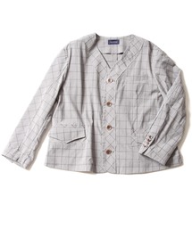 FACTOTUM | 【FACTOTUM】ﾄﾞﾋﾞｰﾁｪｯｸﾉｰｶﾗｰJKT(ノーカラージャケット)