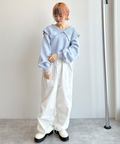 w closet（ダブルクローゼット）の「カラーネップセーラーカラープル