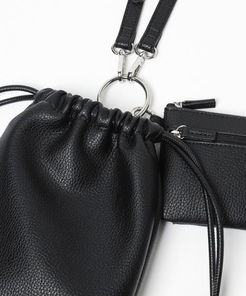 LOWRYS FARM（ローリーズファーム）の「サイフセットキンチャクショルダー　182008（ショルダーバッグ・レディース・アイボリー/グリーン/ブラック/ピンク・FREE）」の12枚目の写真