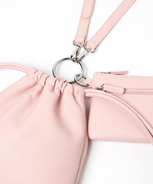 LOWRYS FARM（ローリーズファーム）の「サイフセットキンチャクショルダー　182008（ショルダーバッグ・レディース・アイボリー/グリーン/ブラック/ピンク・FREE）」の13枚目の写真