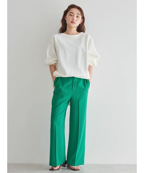 AMERICAN HOLIC（アメリカンホリック）の「ドットジャガードパンツ（その他パンツ・レディース・ネイビー/グリーン・L/M/S）」の7枚目の写真