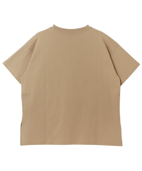 andme（アンドミー）の「フレンチロゴプリント半袖Tシャツ（Tシャツ/カットソー・レディース・ホワイト×ブラウン/ホワイト×ブルー/チャコールグレー/ホワイト×グレー/ベージュ/ネイビー・M/S）」の16枚目の写真