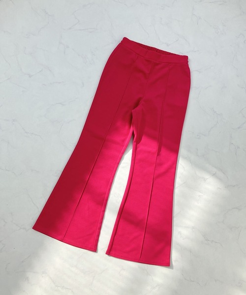 AS KNOW AS plus（アズノゥアズプラス）の「○ストレッチフレアパンツ（スラックス・レディース・ブラック/ピンク/ブルー/グリーン/モカ・FREE）」の5枚目の写真