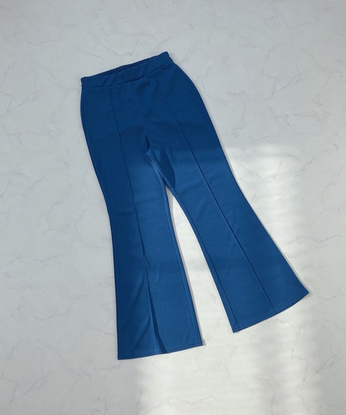 AS KNOW AS plus（アズノゥアズプラス）の「○ストレッチフレアパンツ（スラックス・レディース・ブラック/ピンク/ブルー/グリーン/モカ・FREE）」の4枚目の写真
